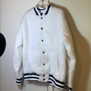 Zuniga white Sherpa men’s jacket